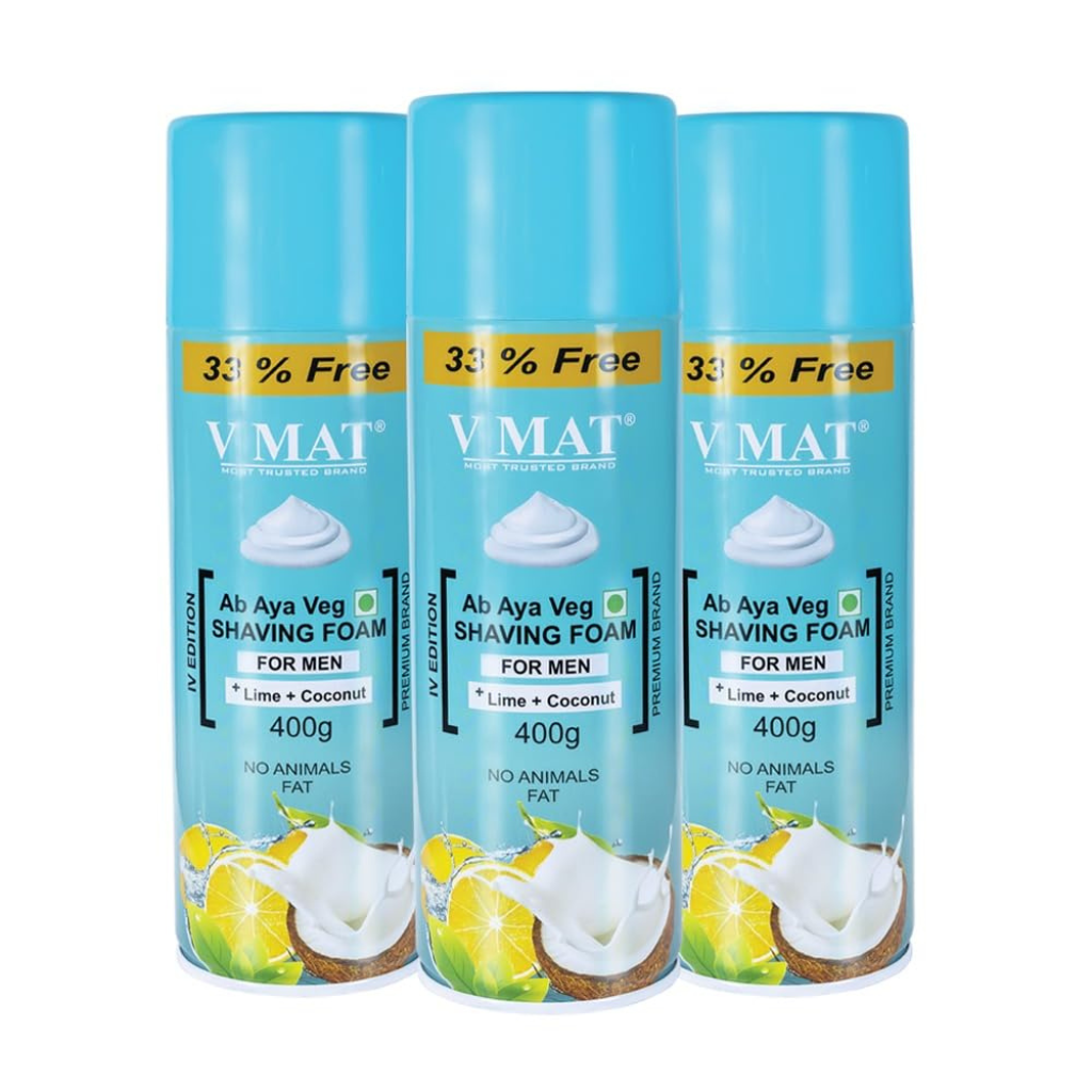 VMAT Coconut Shaving Foam Set of 3 for Men